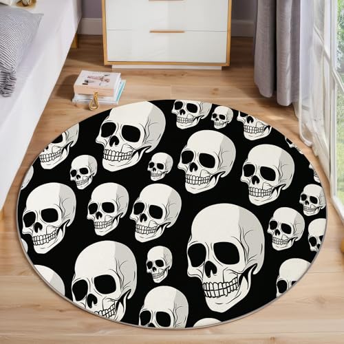 ALTCIRNMD 3D Rund Weiß Personalisierter Totenkopf 140Cm Kinder Jugendliche Jungen Teppich Schlafzimmer Stuhl Matte Kinderzimmer Wohnzimmer Cartoon-Kunst Weichem Balkon Korridor Kinderteppiche ALTCIRNMD 3D Rund Weiß Personalisierter Totenkopf 140Cm Kinder Jugendliche Jungen Teppich Schlafzimmer Stuhl Matte Kinderzimmer Wohnzimmer Cartoon-Kunst Weichem Balkon Korridor Kinderteppiche von ALTCIRNMD