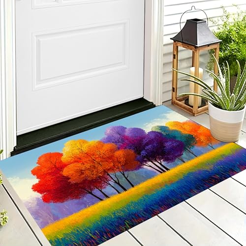 ALTCIRNMD 3D-Teppiche Farbe Heller Großer Baum,Fußmatte Für Innen Außenbereich,Saugfähig,Ultradünn rutschfest Schnell Trocknend,Teppich Farbenfrohe Landschaft Für Badezimmer Dusche,90X150Cm ALTCIRNMD 3D-Teppiche Farbe Heller Großer Baum,Fußmatte Für Innen Außenbereich,Saugfähig,Ultradünn rutschfest Schnell Trocknend,Teppich Farbenfrohe Landschaft Für Badezimmer Dusche,90X150Cm von ALTCIRNMD