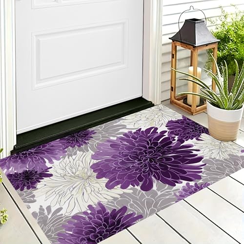 ALTCIRNMD 3D-Teppiche Grau Lila Linienchrysantheme,Fußmatte Für Innen Außenbereich,Saugfähig,Ultradünn rutschfest Schnell Trocknend,Teppich Natürliche Pflanzen Für Badezimmer Dusche,80X120Cm ALTCIRNMD 3D-Teppiche Grau Lila Linienchrysantheme,Fußmatte Für Innen Außenbereich,Saugfähig,Ultradünn rutschfest Schnell Trocknend,Teppich Natürliche Pflanzen Für Badezimmer Dusche,80X120Cm von ALTCIRNMD