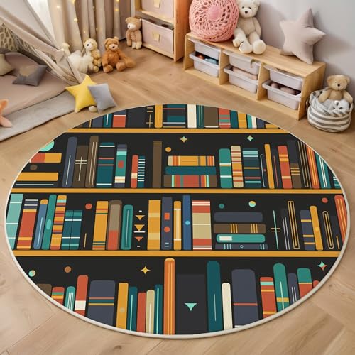 ALTCIRNMD Area Wohnzimmerteppich Schlafzimmerteppich Braun Bücherregal Teppich 3D-Gedruckter Soft-Touch,Illustrationskunst Für Kinderzimmer Schlafzimmer Dekoration 100Cm ALTCIRNMD Area Wohnzimmerteppich Schlafzimmerteppich Braun Bücherregal Teppich 3D-Gedruckter Soft-Touch,Illustrationskunst Für Kinderzimmer Schlafzimmer Dekoration 100Cm von ALTCIRNMD