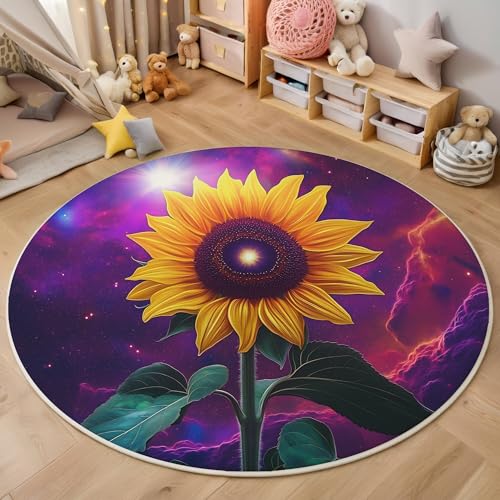 ALTCIRNMD Area Wohnzimmerteppich Schlafzimmerteppich Gelb-Violett Sternenhimmel Sonnenblume Teppich 3D-Gedruckter Soft-Touch,Fantasiepflanzen Für Kinderzimmer Schlafzimmer Dekoration 200Cm ALTCIRNMD Area Wohnzimmerteppich Schlafzimmerteppich Gelb-Violett Sternenhimmel Sonnenblume Teppich 3D-Gedruckter Soft-Touch,Fantasiepflanzen Für Kinderzimmer Schlafzimmer Dekoration 200Cm von ALTCIRNMD