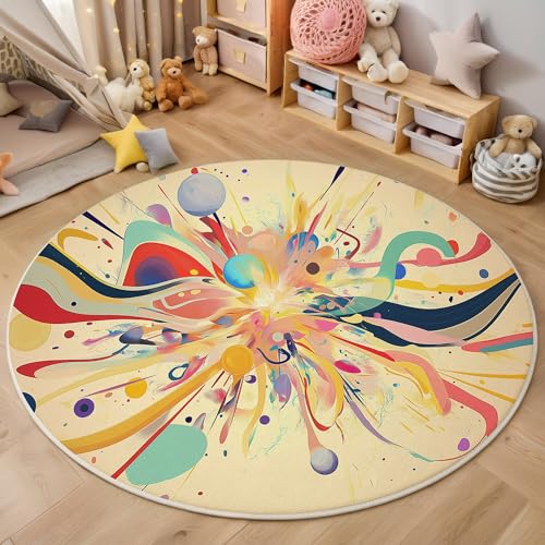 ALTCIRNMD Area Wohnzimmerteppich Schlafzimmerteppich Hellgelb Universum Planet Teppich 3D-Gedruckter Soft-Touch,Abstrakte Abbildung Für Kinderzimmer Schlafzimmer Dekoration 140Cm ALTCIRNMD Area Wohnzimmerteppich Schlafzimmerteppich Hellgelb Universum Planet Teppich 3D-Gedruckter Soft-Touch,Abstrakte Abbildung Für Kinderzimmer Schlafzimmer Dekoration 140Cm von ALTCIRNMD
