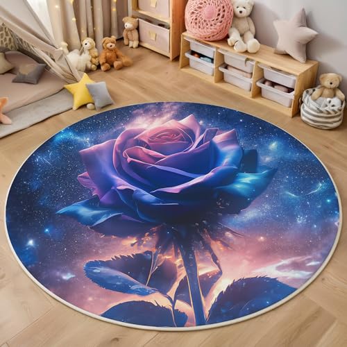 ALTCIRNMD Area Wohnzimmerteppich Schlafzimmerteppich Lila Blau Sternenrose Teppich 3D-Gedruckter Soft-Touch,Fantasiepflanzen Für Kinderzimmer Schlafzimmer Dekoration 200Cm ALTCIRNMD Area Wohnzimmerteppich Schlafzimmerteppich Lila Blau Sternenrose Teppich 3D-Gedruckter Soft-Touch,Fantasiepflanzen Für Kinderzimmer Schlafzimmer Dekoration 200Cm von ALTCIRNMD