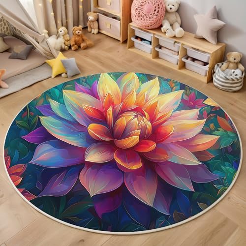 ALTCIRNMD Area Wohnzimmerteppich Schlafzimmerteppich Rosa Blühende Dahlien Teppich 3D-Gedruckter Soft-Touch,Modepflanzen Für Kinderzimmer Schlafzimmer Dekoration 180Cm ALTCIRNMD Area Wohnzimmerteppich Schlafzimmerteppich Rosa Blühende Dahlien Teppich 3D-Gedruckter Soft-Touch,Modepflanzen Für Kinderzimmer Schlafzimmer Dekoration 180Cm von ALTCIRNMD