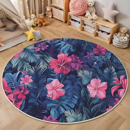 ALTCIRNMD Area Wohnzimmerteppich Schlafzimmerteppich Rot Blau Blüten Und Blätter Teppich 3D-Gedruckter Soft-Touch,Tropische Pflanzen Für Kinderzimmer Schlafzimmer Dekoration 180Cm ALTCIRNMD Area Wohnzimmerteppich Schlafzimmerteppich Rot Blau Blüten Und Blätter Teppich 3D-Gedruckter Soft-Touch,Tropische Pflanzen Für Kinderzimmer Schlafzimmer Dekoration 180Cm von ALTCIRNMD