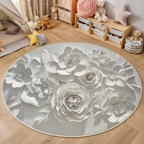 ALTCIRNMD Area Wohnzimmerteppich Schlafzimmerteppich Weiß Reliefblumen Teppich 3D-Gedruckter Soft-Touch,Einfache Pflanzen Für Kinderzimmer Schlafzimmer Dekoration 200Cm ALTCIRNMD Area Wohnzimmerteppich Schlafzimmerteppich Weiß Reliefblumen Teppich 3D-Gedruckter Soft-Touch,Einfache Pflanzen Für Kinderzimmer Schlafzimmer Dekoration 200Cm von ALTCIRNMD