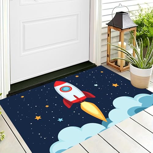 ALTCIRNMD Badteppich rutschfeste,3D-Muster Fußmatte Blau Himmelsrakete,Badezimmer Deko,Cartoon-Kunst Badematte Rutschfester Badezimmerteppich Absorbierender Dekorative,50X80Cm ALTCIRNMD Badteppich rutschfeste,3D-Muster Fußmatte Blau Himmelsrakete,Badezimmer Deko,Cartoon-Kunst Badematte Rutschfester Badezimmerteppich Absorbierender Dekorative,50X80Cm von ALTCIRNMD