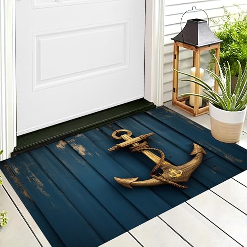 ALTCIRNMD Badteppich rutschfeste,3D-Muster Fußmatte Blau Wandanker,Badezimmer Deko,Nautische Kunst Badematte Rutschfester Badezimmerteppich Absorbierender Dekorative,40X60Cm ALTCIRNMD Badteppich rutschfeste,3D-Muster Fußmatte Blau Wandanker,Badezimmer Deko,Nautische Kunst Badematte Rutschfester Badezimmerteppich Absorbierender Dekorative,40X60Cm von ALTCIRNMD