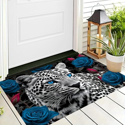 ALTCIRNMD Badteppich rutschfeste,3D-Muster Fußmatte Blau Weiß Rosengepard,Badezimmer Deko,Elegante Tiere Badematte Rutschfester Badezimmerteppich Absorbierender Dekorative,60X90Cm ALTCIRNMD Badteppich rutschfeste,3D-Muster Fußmatte Blau Weiß Rosengepard,Badezimmer Deko,Elegante Tiere Badematte Rutschfester Badezimmerteppich Absorbierender Dekorative,60X90Cm von ALTCIRNMD