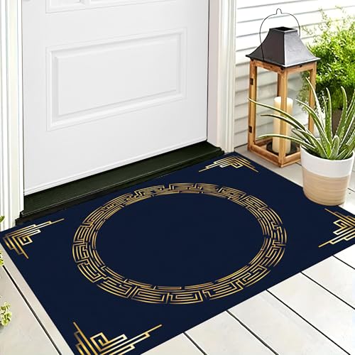 ALTCIRNMD Badteppich rutschfeste,3D-Muster Fußmatte Blaugold Kreisstruktur,Badezimmer Deko,Elegante Geometrie Badematte Rutschfester Badezimmerteppich Absorbierender Dekorative,70X100Cm ALTCIRNMD Badteppich rutschfeste,3D-Muster Fußmatte Blaugold Kreisstruktur,Badezimmer Deko,Elegante Geometrie Badematte Rutschfester Badezimmerteppich Absorbierender Dekorative,70X100Cm von ALTCIRNMD