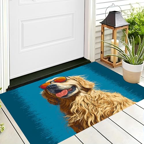 ALTCIRNMD Badteppich rutschfeste,3D-Muster Fußmatte Blaugold Welpe Mit Sonnenbrille,Badezimmer Deko,Illustrationen Tiere Badematte Rutschfester Badezimmerteppich Absorbierender Dekorative,80X120Cm ALTCIRNMD Badteppich rutschfeste,3D-Muster Fußmatte Blaugold Welpe Mit Sonnenbrille,Badezimmer Deko,Illustrationen Tiere Badematte Rutschfester Badezimmerteppich Absorbierender Dekorative,80X120Cm von ALTCIRNMD