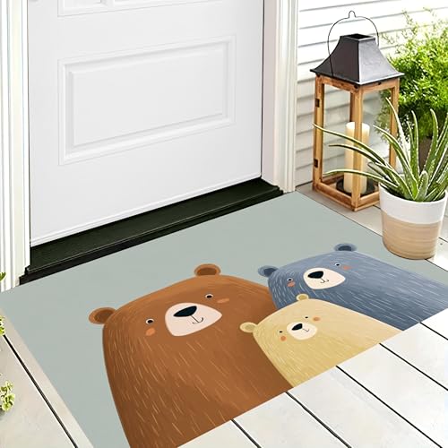 ALTCIRNMD Badteppich rutschfeste,3D-Muster Fußmatte Braunblau Linienbär,Badezimmer Deko,Cartoon-Tiere Badematte Rutschfester Badezimmerteppich Absorbierender Dekorative,50X80Cm ALTCIRNMD Badteppich rutschfeste,3D-Muster Fußmatte Braunblau Linienbär,Badezimmer Deko,Cartoon-Tiere Badematte Rutschfester Badezimmerteppich Absorbierender Dekorative,50X80Cm von ALTCIRNMD