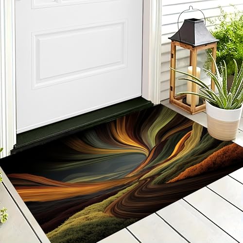 ALTCIRNMD Badteppich rutschfeste,3D-Muster Fußmatte Braungrün Wirbelnde Linien,Badezimmer Deko,Abstrakte Kunst Badematte Rutschfester Badezimmerteppich Absorbierender Dekorative,60X90Cm ALTCIRNMD Badteppich rutschfeste,3D-Muster Fußmatte Braungrün Wirbelnde Linien,Badezimmer Deko,Abstrakte Kunst Badematte Rutschfester Badezimmerteppich Absorbierender Dekorative,60X90Cm von ALTCIRNMD