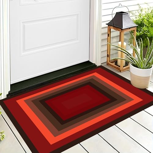 ALTCIRNMD Badteppich rutschfeste,3D-Muster Fußmatte Braunrot Visuelles Rechteck,Badezimmer Deko,Modische Geometrie Badematte Rutschfester Badezimmerteppich Absorbierender Dekorative,40X60Cm ALTCIRNMD Badteppich rutschfeste,3D-Muster Fußmatte Braunrot Visuelles Rechteck,Badezimmer Deko,Modische Geometrie Badematte Rutschfester Badezimmerteppich Absorbierender Dekorative,40X60Cm von ALTCIRNMD