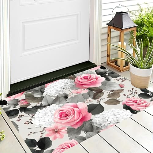 ALTCIRNMD Badteppich rutschfeste,3D-Muster Fußmatte Cremefarben Rosenblätter,Badezimmer Deko,Aquarellpflanzen Badematte Rutschfester Badezimmerteppich Absorbierender Dekorative,60X90Cm ALTCIRNMD Badteppich rutschfeste,3D-Muster Fußmatte Cremefarben Rosenblätter,Badezimmer Deko,Aquarellpflanzen Badematte Rutschfester Badezimmerteppich Absorbierender Dekorative,60X90Cm von ALTCIRNMD