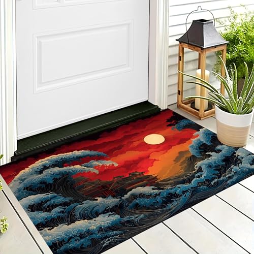 ALTCIRNMD Badteppich rutschfeste,3D-Muster Fußmatte Dunkelblau Segelboot Wellen,Badezimmer Deko,Geheimnisvolle Landschaft Badematte Rutschfester Badezimmerteppich Absorbierender Dekorative,90X150Cm ALTCIRNMD Badteppich rutschfeste,3D-Muster Fußmatte Dunkelblau Segelboot Wellen,Badezimmer Deko,Geheimnisvolle Landschaft Badematte Rutschfester Badezimmerteppich Absorbierender Dekorative,90X150Cm von ALTCIRNMD