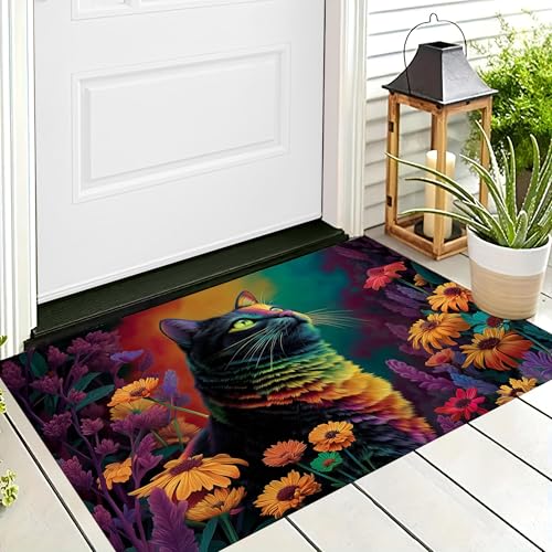 ALTCIRNMD Badteppich rutschfeste,3D-Muster Fußmatte Farbe Blumenkatze,Badezimmer Deko,Faszinierende Tiere Badematte Rutschfester Badezimmerteppich Absorbierender Dekorative,90X150Cm ALTCIRNMD Badteppich rutschfeste,3D-Muster Fußmatte Farbe Blumenkatze,Badezimmer Deko,Faszinierende Tiere Badematte Rutschfester Badezimmerteppich Absorbierender Dekorative,90X150Cm von ALTCIRNMD