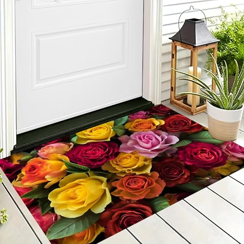 ALTCIRNMD Badteppich rutschfeste,3D-Muster Fußmatte Farbe Farbe Rose,Badezimmer Deko,Natürliche Pflanzen Badematte Rutschfester Badezimmerteppich Absorbierender Dekorative,70X100Cm ALTCIRNMD Badteppich rutschfeste,3D-Muster Fußmatte Farbe Farbe Rose,Badezimmer Deko,Natürliche Pflanzen Badematte Rutschfester Badezimmerteppich Absorbierender Dekorative,70X100Cm von ALTCIRNMD