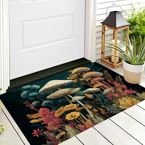 ALTCIRNMD Badteppich rutschfeste,3D-Muster Fußmatte Farbe Pilzgrüne Blätter,Badezimmer Deko,Retro-Pflanzen Badematte Rutschfester Badezimmerteppich Absorbierender Dekorative,50X80Cm ALTCIRNMD Badteppich rutschfeste,3D-Muster Fußmatte Farbe Pilzgrüne Blätter,Badezimmer Deko,Retro-Pflanzen Badematte Rutschfester Badezimmerteppich Absorbierender Dekorative,50X80Cm von ALTCIRNMD