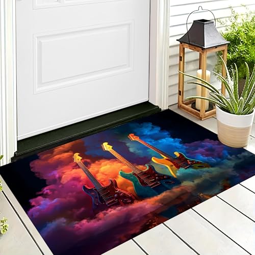 ALTCIRNMD Badteppich rutschfeste,3D-Muster Fußmatte Farbe Rauchgitarre,Badezimmer Deko,Musikkunst Badematte Rutschfester Badezimmerteppich Absorbierender Dekorative,60X90Cm ALTCIRNMD Badteppich rutschfeste,3D-Muster Fußmatte Farbe Rauchgitarre,Badezimmer Deko,Musikkunst Badematte Rutschfester Badezimmerteppich Absorbierender Dekorative,60X90Cm von ALTCIRNMD