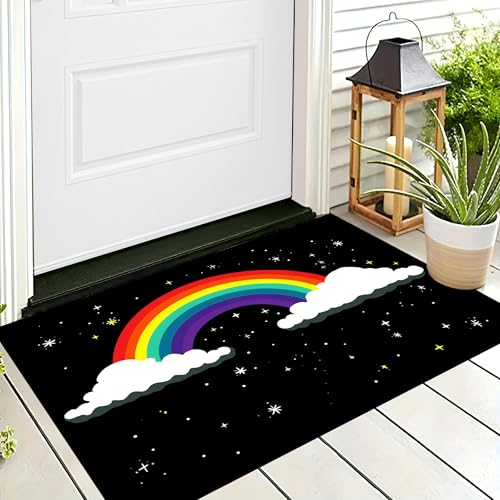 ALTCIRNMD Badteppich rutschfeste,3D-Muster Fußmatte Farbe Regenbogen Und Weiße Wolken,Badezimmer Deko,Cartoon-Landschaft Badematte Rutschfester Badezimmerteppich Absorbierender Dekorative,80X120Cm ALTCIRNMD Badteppich rutschfeste,3D-Muster Fußmatte Farbe Regenbogen Und Weiße Wolken,Badezimmer Deko,Cartoon-Landschaft Badematte Rutschfester Badezimmerteppich Absorbierender Dekorative,80X120Cm von ALTCIRNMD