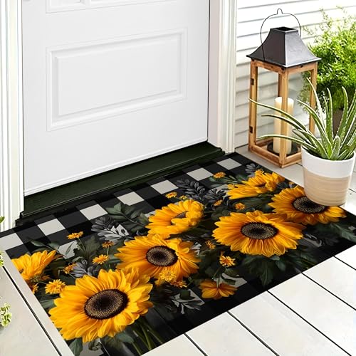 ALTCIRNMD Badteppich rutschfeste,3D-Muster Fußmatte Gelb Sonnenblumengitter,Badezimmer Deko,Schöne Pflanzen Badematte Rutschfester Badezimmerteppich Absorbierender Dekorative,70X100Cm ALTCIRNMD Badteppich rutschfeste,3D-Muster Fußmatte Gelb Sonnenblumengitter,Badezimmer Deko,Schöne Pflanzen Badematte Rutschfester Badezimmerteppich Absorbierender Dekorative,70X100Cm von ALTCIRNMD