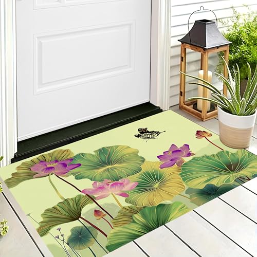 ALTCIRNMD Badteppich rutschfeste,3D-Muster Fußmatte Gelbgrün Lotusblatt-Schmetterling,Badezimmer Deko,Tintenlandschaft Badematte Rutschfester Badezimmerteppich Absorbierender Dekorative,40X60Cm ALTCIRNMD Badteppich rutschfeste,3D-Muster Fußmatte Gelbgrün Lotusblatt-Schmetterling,Badezimmer Deko,Tintenlandschaft Badematte Rutschfester Badezimmerteppich Absorbierender Dekorative,40X60Cm von ALTCIRNMD