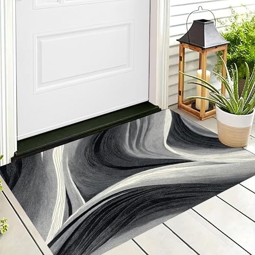 ALTCIRNMD Badteppich rutschfeste,3D-Muster Fußmatte Grauschwarz Dynamische Linien,Badezimmer Deko,Abstrakte Kunst Badematte Rutschfester Badezimmerteppich Absorbierender Dekorative,70X100Cm ALTCIRNMD Badteppich rutschfeste,3D-Muster Fußmatte Grauschwarz Dynamische Linien,Badezimmer Deko,Abstrakte Kunst Badematte Rutschfester Badezimmerteppich Absorbierender Dekorative,70X100Cm von ALTCIRNMD