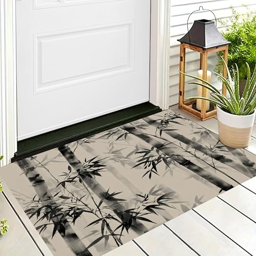 ALTCIRNMD Badteppich rutschfeste,3D-Muster Fußmatte Grauschwarz Tinte Bambus,Badezimmer Deko,Zen-Landschaft Badematte Rutschfester Badezimmerteppich Absorbierender Dekorative,40X60Cm ALTCIRNMD Badteppich rutschfeste,3D-Muster Fußmatte Grauschwarz Tinte Bambus,Badezimmer Deko,Zen-Landschaft Badematte Rutschfester Badezimmerteppich Absorbierender Dekorative,40X60Cm von ALTCIRNMD