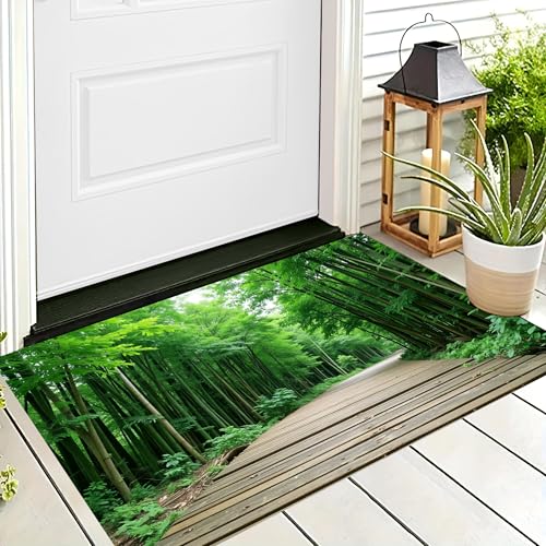 ALTCIRNMD Badteppich rutschfeste,3D-Muster Fußmatte Grün Mudao-Bambuswald,Badezimmer Deko,Natürliche Landschaft Badematte Rutschfester Badezimmerteppich Absorbierender Dekorative,50X80Cm ALTCIRNMD Badteppich rutschfeste,3D-Muster Fußmatte Grün Mudao-Bambuswald,Badezimmer Deko,Natürliche Landschaft Badematte Rutschfester Badezimmerteppich Absorbierender Dekorative,50X80Cm von ALTCIRNMD