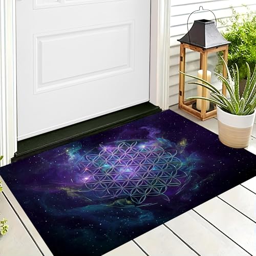 ALTCIRNMD Badteppich rutschfeste,3D-Muster Fußmatte Lila Blau Nebelblumen,Badezimmer Deko,Heilige Geometrie Badematte Rutschfester Badezimmerteppich Absorbierender Dekorative,50X80Cm ALTCIRNMD Badteppich rutschfeste,3D-Muster Fußmatte Lila Blau Nebelblumen,Badezimmer Deko,Heilige Geometrie Badematte Rutschfester Badezimmerteppich Absorbierender Dekorative,50X80Cm von ALTCIRNMD