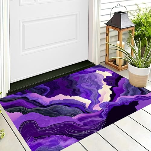 ALTCIRNMD Badteppich rutschfeste,3D-Muster Fußmatte Lila Weiß Linienwirbel,Badezimmer Deko,Mode Textur Badematte Rutschfester Badezimmerteppich Absorbierender Dekorative,70X100Cm ALTCIRNMD Badteppich rutschfeste,3D-Muster Fußmatte Lila Weiß Linienwirbel,Badezimmer Deko,Mode Textur Badematte Rutschfester Badezimmerteppich Absorbierender Dekorative,70X100Cm von ALTCIRNMD