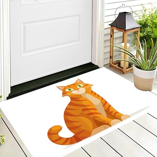 ALTCIRNMD Badteppich rutschfeste,3D-Muster Fußmatte Orange Farbe Süße Katze,Badezimmer Deko,Cartoon-Tiere Badematte Rutschfester Badezimmerteppich Absorbierender Dekorative,60X90Cm ALTCIRNMD Badteppich rutschfeste,3D-Muster Fußmatte Orange Farbe Süße Katze,Badezimmer Deko,Cartoon-Tiere Badematte Rutschfester Badezimmerteppich Absorbierender Dekorative,60X90Cm von ALTCIRNMD