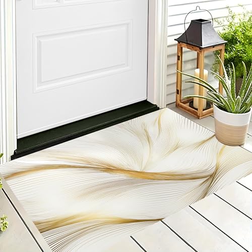 ALTCIRNMD Badteppich rutschfeste,3D-Muster Fußmatte Platin Schwebende Linien,Badezimmer Deko,Abstrakte Kunst Badematte Rutschfester Badezimmerteppich Absorbierender Dekorative,90X150Cm ALTCIRNMD Badteppich rutschfeste,3D-Muster Fußmatte Platin Schwebende Linien,Badezimmer Deko,Abstrakte Kunst Badematte Rutschfester Badezimmerteppich Absorbierender Dekorative,90X150Cm von ALTCIRNMD