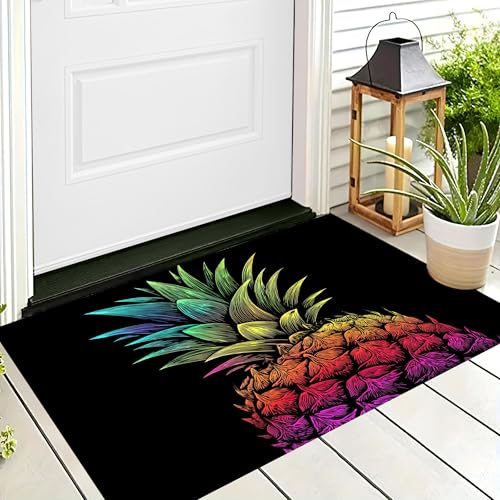 ALTCIRNMD Badteppich rutschfeste,3D-Muster Fußmatte Regenbogenfarben Einfache Ananas,Badezimmer Deko,Personalisiertes Obst Badematte Rutschfester Badezimmerteppich Absorbierender Dekorative,40X60Cm ALTCIRNMD Badteppich rutschfeste,3D-Muster Fußmatte Regenbogenfarben Einfache Ananas,Badezimmer Deko,Personalisiertes Obst Badematte Rutschfester Badezimmerteppich Absorbierender Dekorative,40X60Cm von ALTCIRNMD