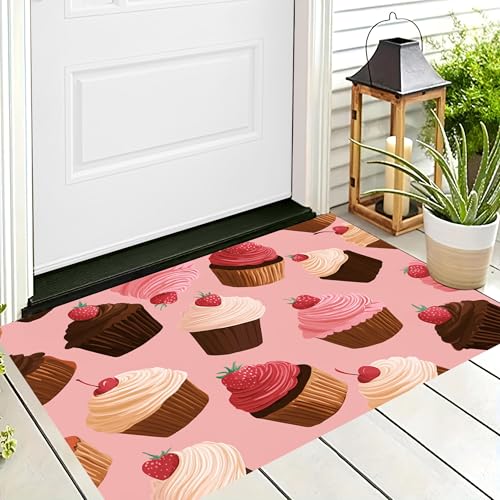 ALTCIRNMD Badteppich rutschfeste,3D-Muster Fußmatte Rosa Cupcakes,Badezimmer Deko,Leckeres Essen Badematte Rutschfester Badezimmerteppich Absorbierender Dekorative,80X120Cm ALTCIRNMD Badteppich rutschfeste,3D-Muster Fußmatte Rosa Cupcakes,Badezimmer Deko,Leckeres Essen Badematte Rutschfester Badezimmerteppich Absorbierender Dekorative,80X120Cm von ALTCIRNMD