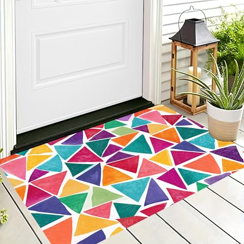 ALTCIRNMD Badteppich rutschfeste,3D-Muster Fußmatte Rosa Dreiecke Nähen,Badezimmer Deko,Aquarellgeometrie Badematte Rutschfester Badezimmerteppich Absorbierender Dekorative,80X120Cm ALTCIRNMD Badteppich rutschfeste,3D-Muster Fußmatte Rosa Dreiecke Nähen,Badezimmer Deko,Aquarellgeometrie Badematte Rutschfester Badezimmerteppich Absorbierender Dekorative,80X120Cm von ALTCIRNMD