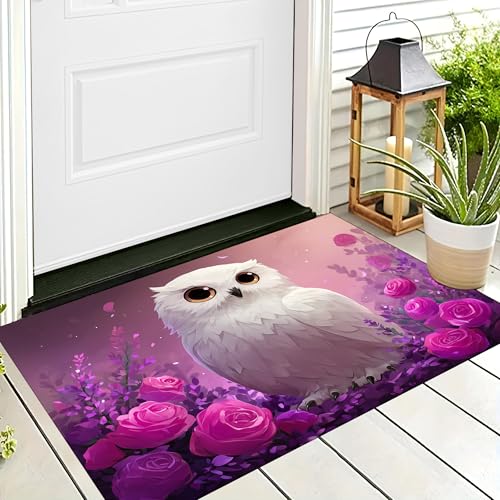 ALTCIRNMD Badteppich rutschfeste,3D-Muster Fußmatte Rosa Lila Roseneule,Badezimmer Deko,Süße Tiere Badematte Rutschfester Badezimmerteppich Absorbierender Dekorative,50X80Cm ALTCIRNMD Badteppich rutschfeste,3D-Muster Fußmatte Rosa Lila Roseneule,Badezimmer Deko,Süße Tiere Badematte Rutschfester Badezimmerteppich Absorbierender Dekorative,50X80Cm von ALTCIRNMD