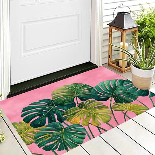 ALTCIRNMD Badteppich rutschfeste,3D-Muster Fußmatte Rosa Monstera-Blätter,Badezimmer Deko,Aquarellpflanzen Badematte Rutschfester Badezimmerteppich Absorbierender Dekorative,60X90Cm ALTCIRNMD Badteppich rutschfeste,3D-Muster Fußmatte Rosa Monstera-Blätter,Badezimmer Deko,Aquarellpflanzen Badematte Rutschfester Badezimmerteppich Absorbierender Dekorative,60X90Cm von ALTCIRNMD