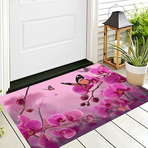 ALTCIRNMD Badteppich rutschfeste,3D-Muster Fußmatte Rosa Schwarz Orchideenschmetterling,Badezimmer Deko,Insektenpflanzen Badematte Rutschfester Badezimmerteppich Absorbierender Dekorative,40X60Cm ALTCIRNMD Badteppich rutschfeste,3D-Muster Fußmatte Rosa Schwarz Orchideenschmetterling,Badezimmer Deko,Insektenpflanzen Badematte Rutschfester Badezimmerteppich Absorbierender Dekorative,40X60Cm von ALTCIRNMD