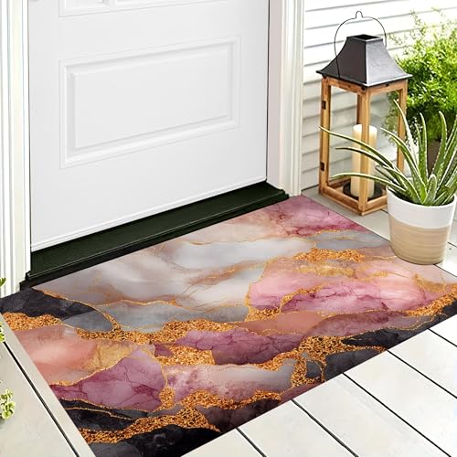 ALTCIRNMD Badteppich rutschfeste,3D-Muster Fußmatte Roségold Strukturierter Marmor,Badezimmer Deko,Modekunst Badematte Rutschfester Badezimmerteppich Absorbierender Dekorative,80X120Cm ALTCIRNMD Badteppich rutschfeste,3D-Muster Fußmatte Roségold Strukturierter Marmor,Badezimmer Deko,Modekunst Badematte Rutschfester Badezimmerteppich Absorbierender Dekorative,80X120Cm von ALTCIRNMD