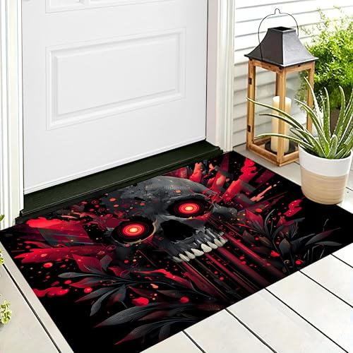 ALTCIRNMD Badteppich rutschfeste,3D-Muster Fußmatte Rot Böses Skelett,Badezimmer Deko,Horrorkunst Badematte Rutschfester Badezimmerteppich Absorbierender Dekorative,40X60Cm ALTCIRNMD Badteppich rutschfeste,3D-Muster Fußmatte Rot Böses Skelett,Badezimmer Deko,Horrorkunst Badematte Rutschfester Badezimmerteppich Absorbierender Dekorative,40X60Cm von ALTCIRNMD