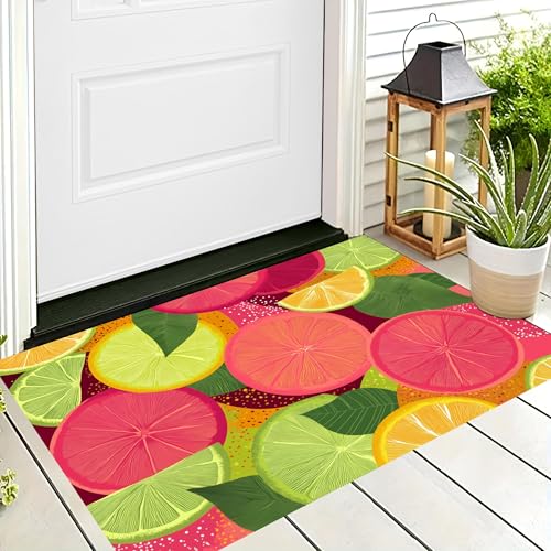 ALTCIRNMD Badteppich rutschfeste,3D-Muster Fußmatte Rot Grün Zitrusgrüne Blätter,Badezimmer Deko,Obstpflanzen Badematte Rutschfester Badezimmerteppich Absorbierender Dekorative,80X120Cm ALTCIRNMD Badteppich rutschfeste,3D-Muster Fußmatte Rot Grün Zitrusgrüne Blätter,Badezimmer Deko,Obstpflanzen Badematte Rutschfester Badezimmerteppich Absorbierender Dekorative,80X120Cm von ALTCIRNMD