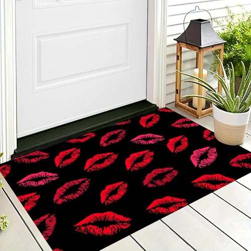 ALTCIRNMD Badteppich rutschfeste,3D-Muster Fußmatte Rot Strahlende Lippen,Badezimmer Deko,Romantische Kunst Badematte Rutschfester Badezimmerteppich Absorbierender Dekorative,40X60Cm ALTCIRNMD Badteppich rutschfeste,3D-Muster Fußmatte Rot Strahlende Lippen,Badezimmer Deko,Romantische Kunst Badematte Rutschfester Badezimmerteppich Absorbierender Dekorative,40X60Cm von ALTCIRNMD