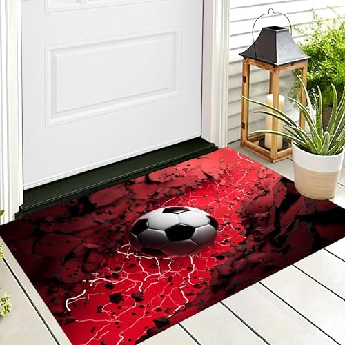 ALTCIRNMD Badteppich rutschfeste,3D-Muster Fußmatte Rot Wandfußball,Badezimmer Deko,Textur Rendern Badematte Rutschfester Badezimmerteppich Absorbierender Dekorative,70X100Cm ALTCIRNMD Badteppich rutschfeste,3D-Muster Fußmatte Rot Wandfußball,Badezimmer Deko,Textur Rendern Badematte Rutschfester Badezimmerteppich Absorbierender Dekorative,70X100Cm von ALTCIRNMD