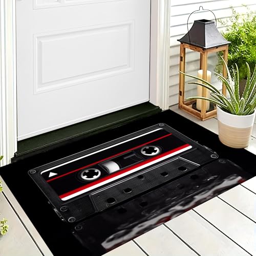 ALTCIRNMD Badteppich rutschfeste,3D-Muster Fußmatte Schwarz Rot Personalisierte Bänder,Badezimmer Deko,Retro-Kunst Badematte Rutschfester Badezimmerteppich Absorbierender Dekorative,50X80Cm ALTCIRNMD Badteppich rutschfeste,3D-Muster Fußmatte Schwarz Rot Personalisierte Bänder,Badezimmer Deko,Retro-Kunst Badematte Rutschfester Badezimmerteppich Absorbierender Dekorative,50X80Cm von ALTCIRNMD
