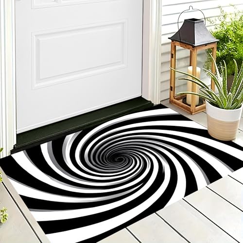 ALTCIRNMD Badteppich rutschfeste,3D-Muster Fußmatte Schwarz Weiß Gestreifter Wirbel,Badezimmer Deko,Visuelle Geometrie Badematte Rutschfester Badezimmerteppich Absorbierender Dekorative,70X100Cm ALTCIRNMD Badteppich rutschfeste,3D-Muster Fußmatte Schwarz Weiß Gestreifter Wirbel,Badezimmer Deko,Visuelle Geometrie Badematte Rutschfester Badezimmerteppich Absorbierender Dekorative,70X100Cm von ALTCIRNMD