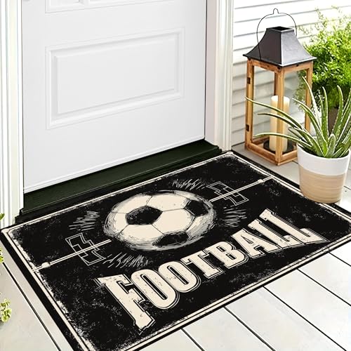 ALTCIRNMD Badteppich rutschfeste,3D-Muster Fußmatte Schwarz Weiß Personalisiertes Fußballfeld,Badezimmer Deko,Retro-Kunst Badematte Rutschfester Badezimmerteppich Absorbierender Dekorative,50X80Cm ALTCIRNMD Badteppich rutschfeste,3D-Muster Fußmatte Schwarz Weiß Personalisiertes Fußballfeld,Badezimmer Deko,Retro-Kunst Badematte Rutschfester Badezimmerteppich Absorbierender Dekorative,50X80Cm von ALTCIRNMD