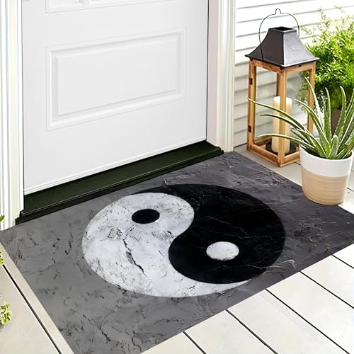 ALTCIRNMD Badteppich rutschfeste,3D-Muster Fußmatte Schwarz Weiß Tai Chi-Symbol,Badezimmer Deko,Minimalismus Badematte Rutschfester Badezimmerteppich Absorbierender Dekorative,50X80Cm ALTCIRNMD Badteppich rutschfeste,3D-Muster Fußmatte Schwarz Weiß Tai Chi-Symbol,Badezimmer Deko,Minimalismus Badematte Rutschfester Badezimmerteppich Absorbierender Dekorative,50X80Cm von ALTCIRNMD