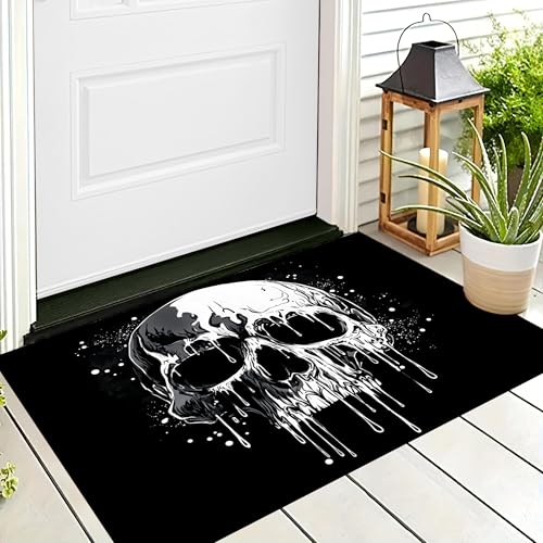 ALTCIRNMD Badteppich rutschfeste,3D-Muster Fußmatte Schwarz Weiß Tintenschädel,Badezimmer Deko,Persönlichkeitskunst Badematte Rutschfester Badezimmerteppich Absorbierender Dekorative,60X90Cm ALTCIRNMD Badteppich rutschfeste,3D-Muster Fußmatte Schwarz Weiß Tintenschädel,Badezimmer Deko,Persönlichkeitskunst Badematte Rutschfester Badezimmerteppich Absorbierender Dekorative,60X90Cm von ALTCIRNMD